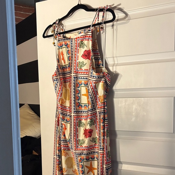 Anthropologie Dresses & Skirts - Anthropologie Nautical Print Midi Dress - Red, Blue, Cream